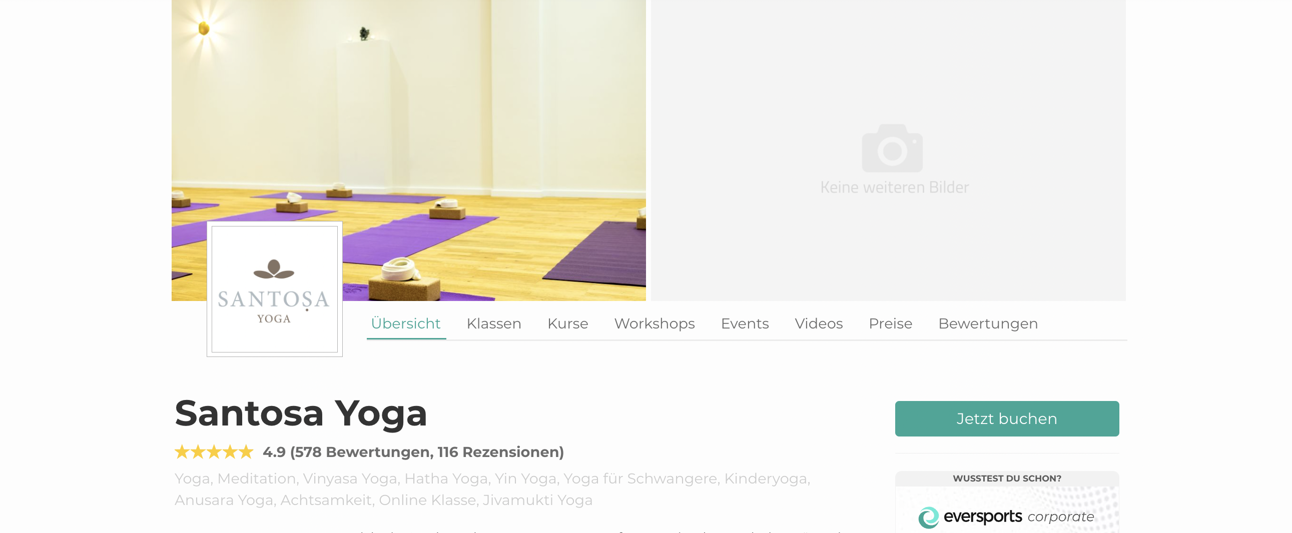 Santosa Yoga ist top Yoga Studio in München