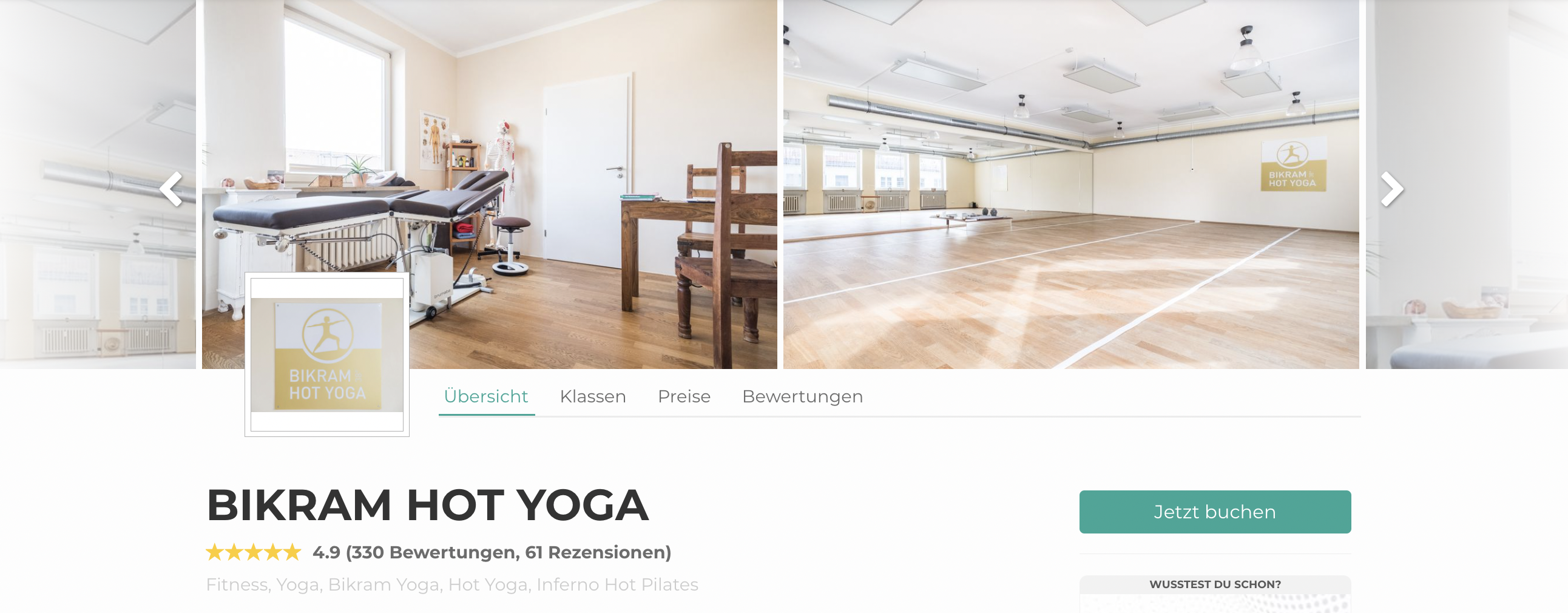 Bikram Hot Yoga ist top Yoga Studio in München