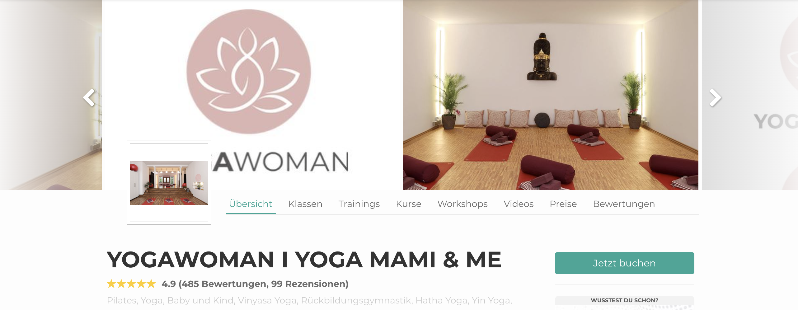 Yogawoman ist top Yoga Studio in München